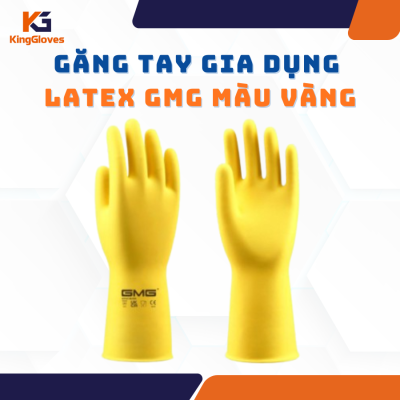 GĂNG TAY GIA DỤNG LATEX MÀU VÀNG L1801