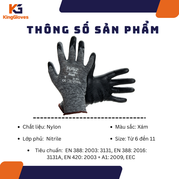 THÔNG SỐ KỸ THUẬT CỦA GĂNG TAY CƠ KHÍ HYFLEX 11801