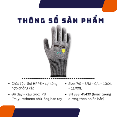 THÔNG SỐ KỸ THUẬT CỦA GĂNG TAY CHỐNG CẮT AP1503