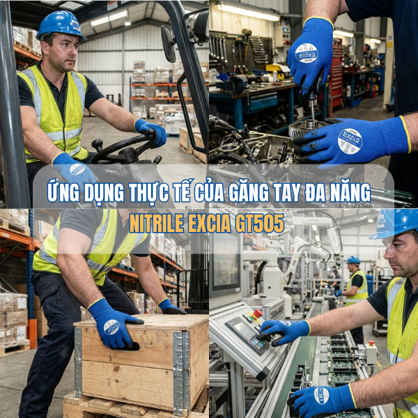 Ứng dụng thực tế của Găng Tay Đa Năng Nitrile EXCIA GT505