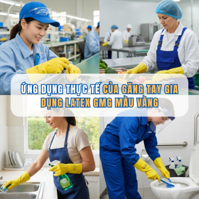 ỨNG DỤNG THỰC TẾ CỦA GĂNG TAY GIA DỤNG LATEX MÀU VÀNG MÃ L1801