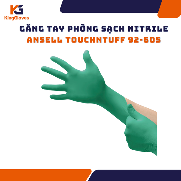 GĂNG TAY PHÒNG SẠCH NITRILE ANSELL TOUCHNTUFF 92-605