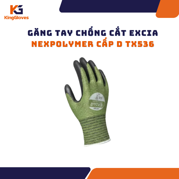GĂNG TAY CHỐNG CẮT EXCIA NEXPOLYMER CẤP D TX536