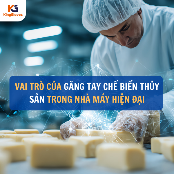 Vai trò của găng tay chế biến thủy sản trong nhà máy hiện đại