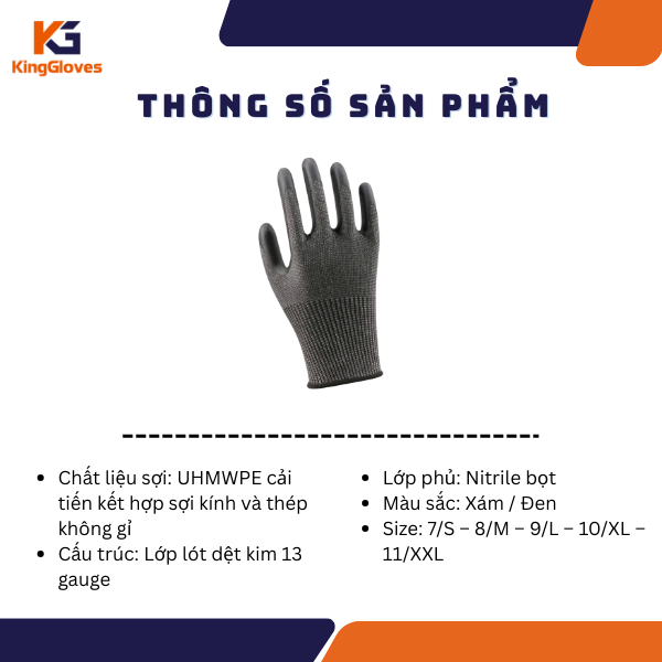 THÔNG SỐ KỸ THUẬT CỦA GĂNG TAY CHỐNG CẮT ADAMAS AF1306