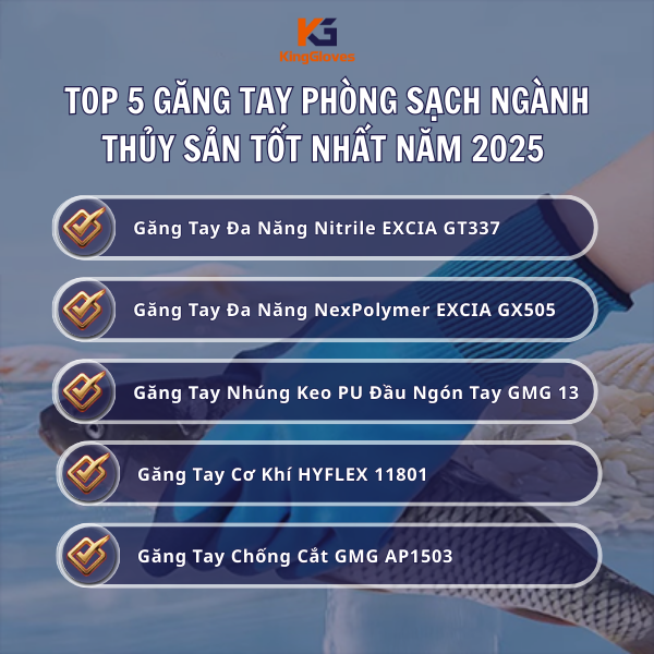Top 5 găng tay phòng sạch ngành thủy sản