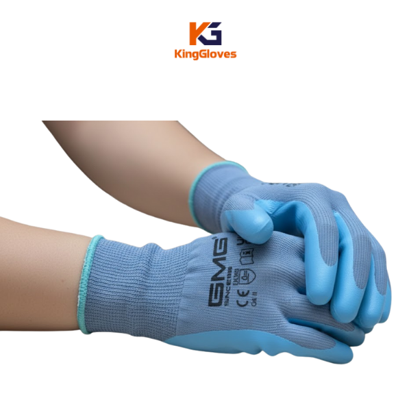 ẢNH CHI TIẾT ẢNH CHI TIẾT GĂNG TAY CHỐNG CẮT PHỦ NITRILE GMG T1020