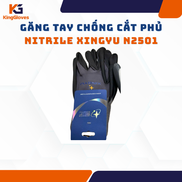 GĂNG TAY CHỐNG CẮT PHỦ NITRILE XINGYU N2501