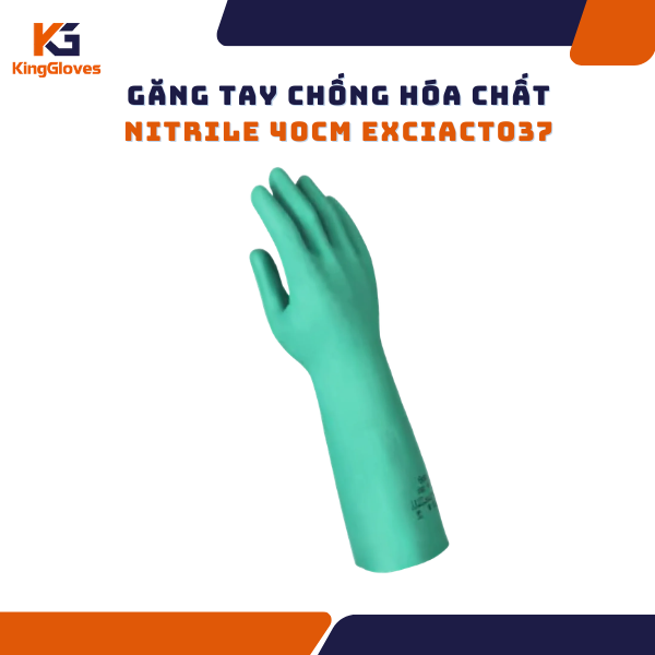 GĂNG TAY CHỐNG HÓA CHẤT NITRILE 40CM EXCIA CT037