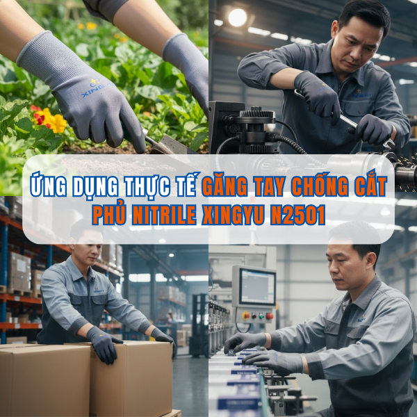 ỨNG DỤNG THỰC TẾ CỦA GĂNG TAY CHỐNG CẮT PHỦ NITRILE XINGYU N2501