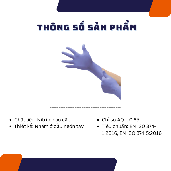 THÔNG SỐ KỸ THUẬT CỦA GĂNG TAY PHÒNG SẠCH ANSELL MICROFLEX 93-743