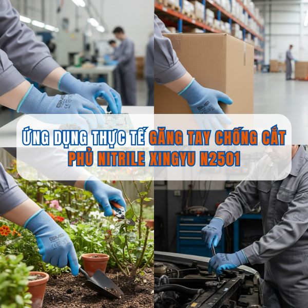 ỨNG DỤNG THỰC TẾ CỦA GĂNG TAY CHỐNG CẮT PHỦ NITRILE T1020