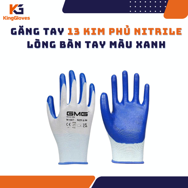 GĂNG TAY 13 KIM PHỦ NITRILE GMG N1501