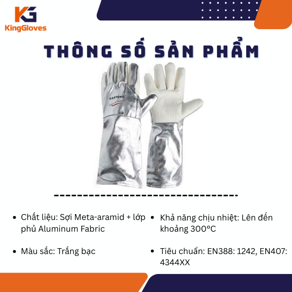 THÔNG SỐ KỸ THUẬT CỦA GĂNG TAY CHỊU NHIỆT CASTONG NFRR15-34