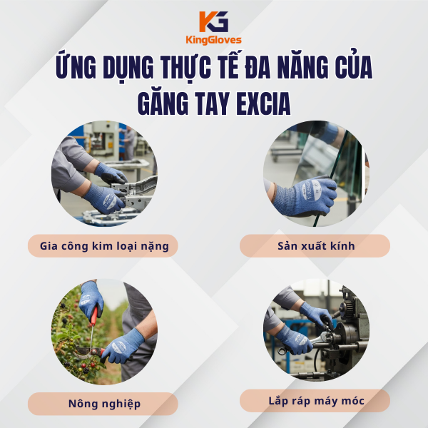 Ứng dụng thực tế của găng tay chống trượt EXCIA