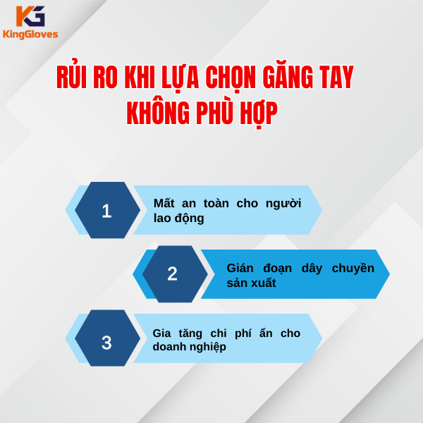 Rủi ro khi chọn găng tay không phù hợp